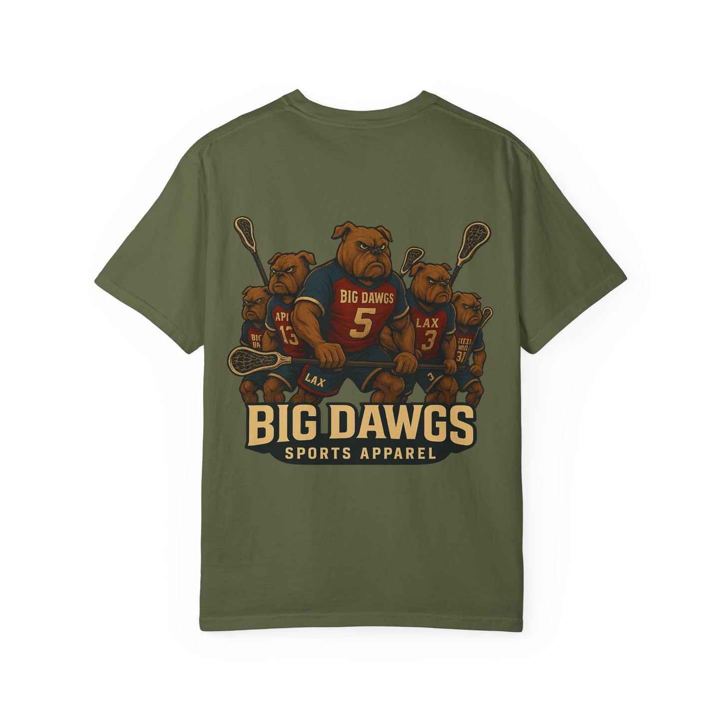 Men's Big Dawgs Sports T-Shirt Front & Back- LOGO