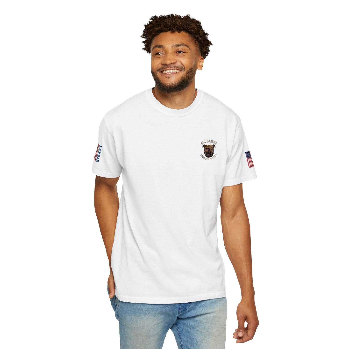 Men's- LaxDad-Logo Tee- Embroidery Stitching