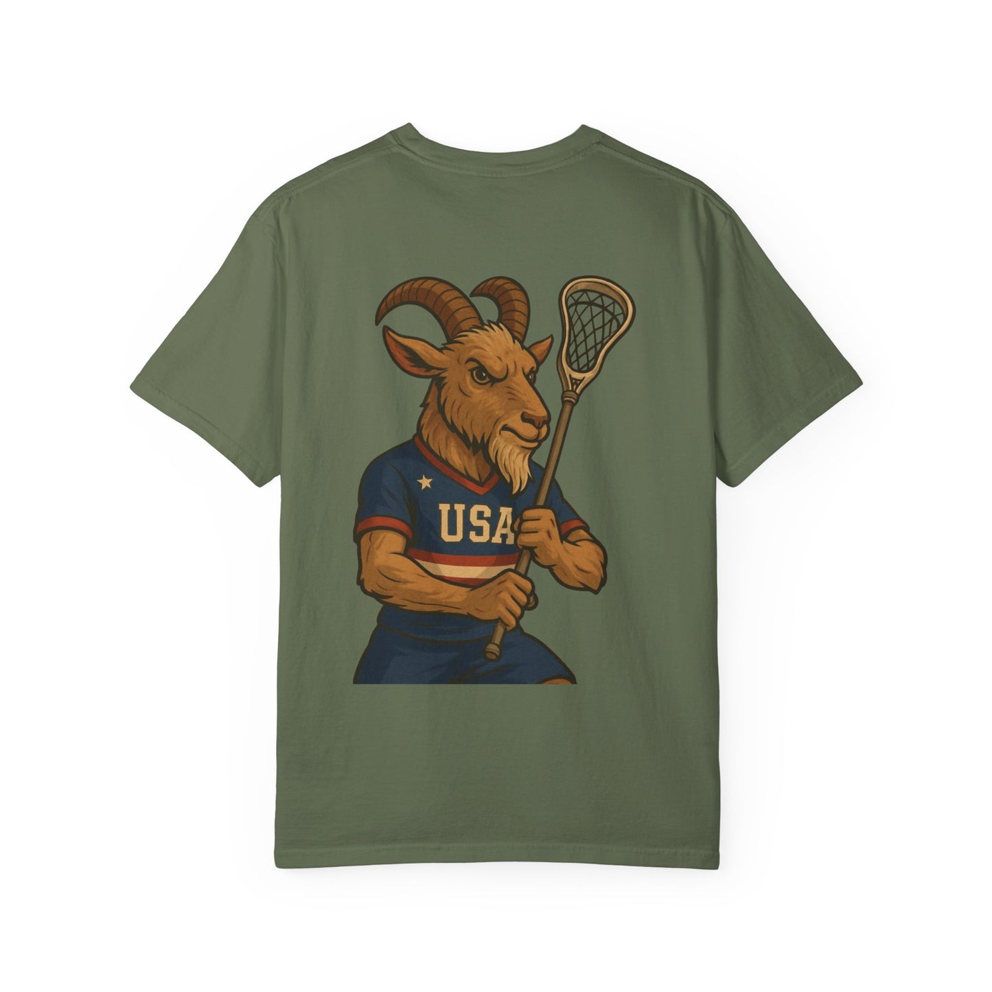 Men's Lacrosse Goat T-Shirt, Graphic Tee for Sports Lovers,