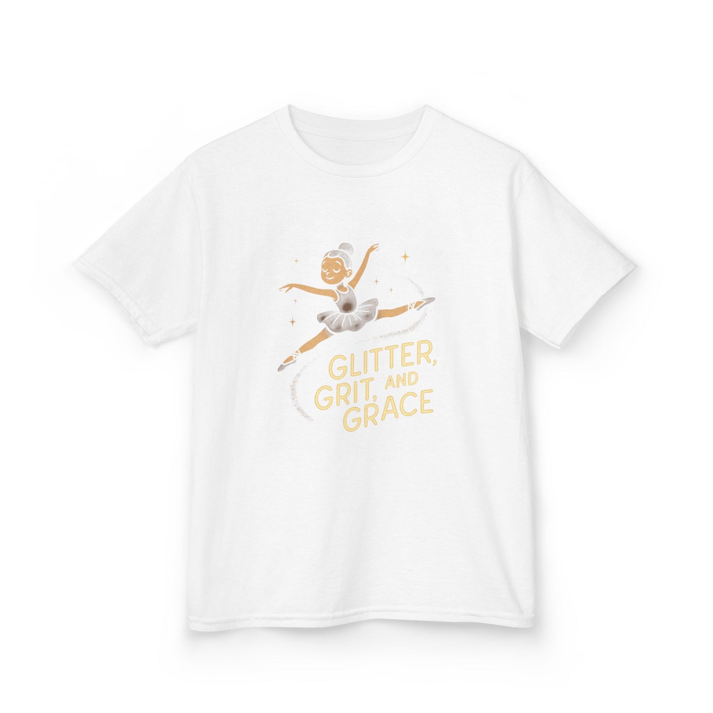 Girls Dance Tee- Ballet Glitter Kids Tee - Glitter, Grit and Grace T-Shirt