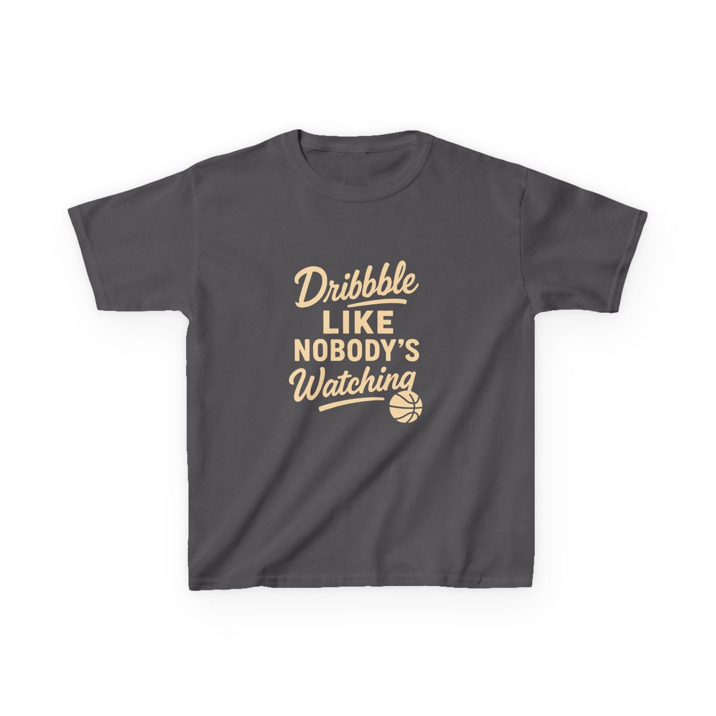 Kids Basketball Tee, Dribble Like Nobody's Watching Shirt, Unisex Youth Sports Apparel