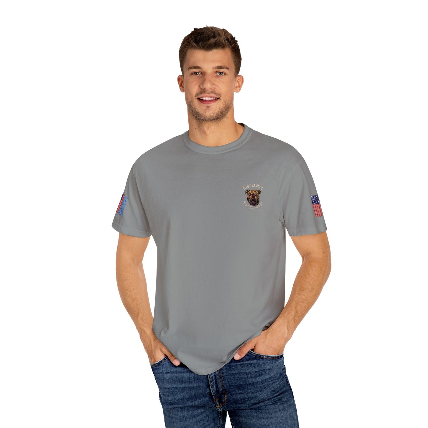 Men's- LaxDad-Logo Tee- Embroidery Stitching