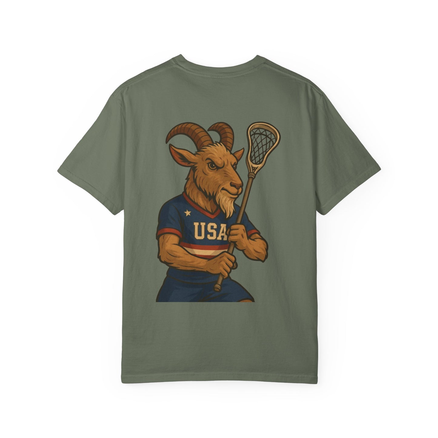 Men's Lacrosse Goat T-Shirt, Graphic Tee for Sports Lovers,