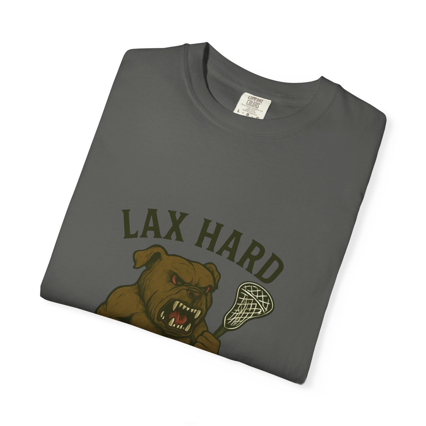 Men's T-Shirt- Lax Hard, Bark Harder