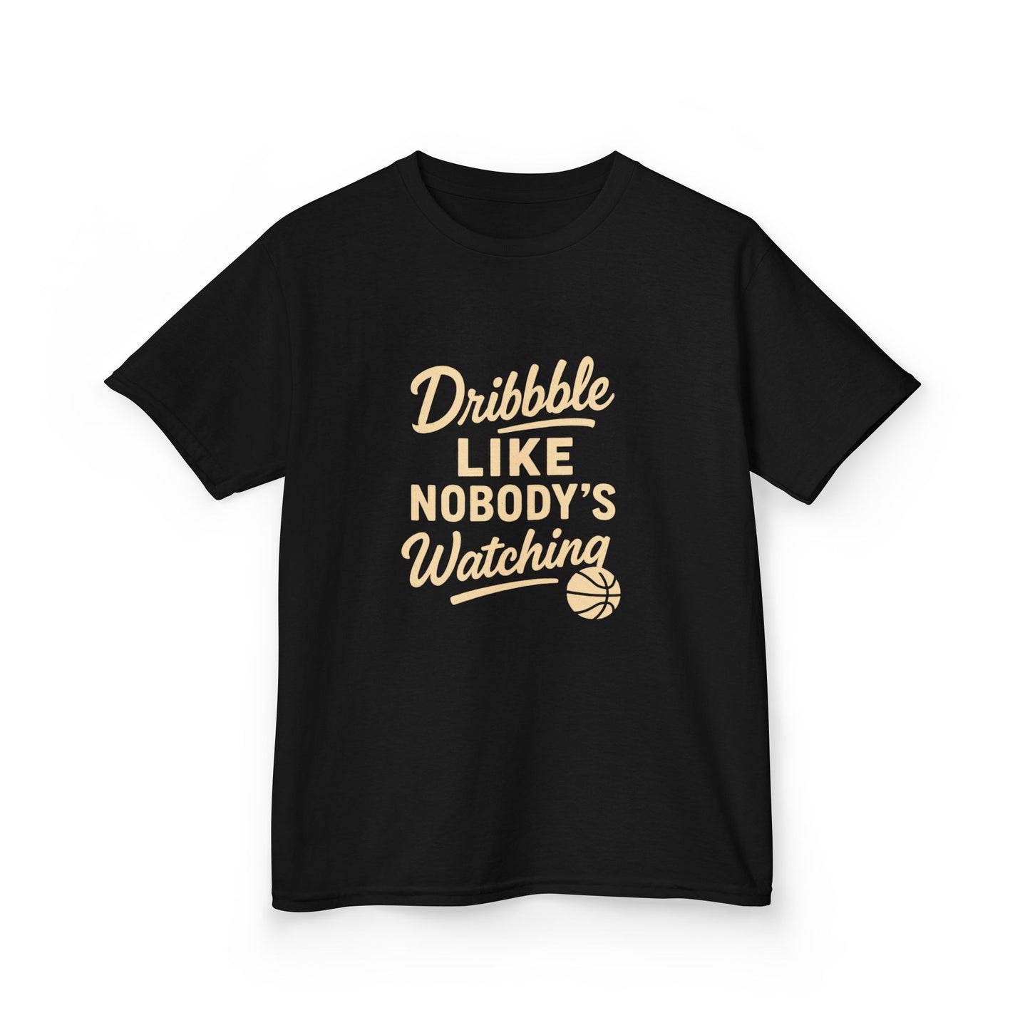 Kids Basketball Tee, Dribble Like Nobody's Watching Shirt, Unisex Youth Sports Apparel