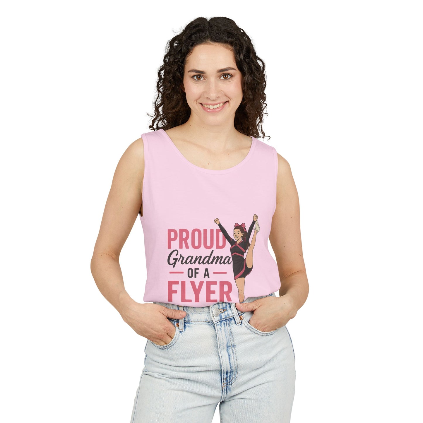 Women's Proud Grandma Tank Top, Cute Tank for Cheer Grandmas