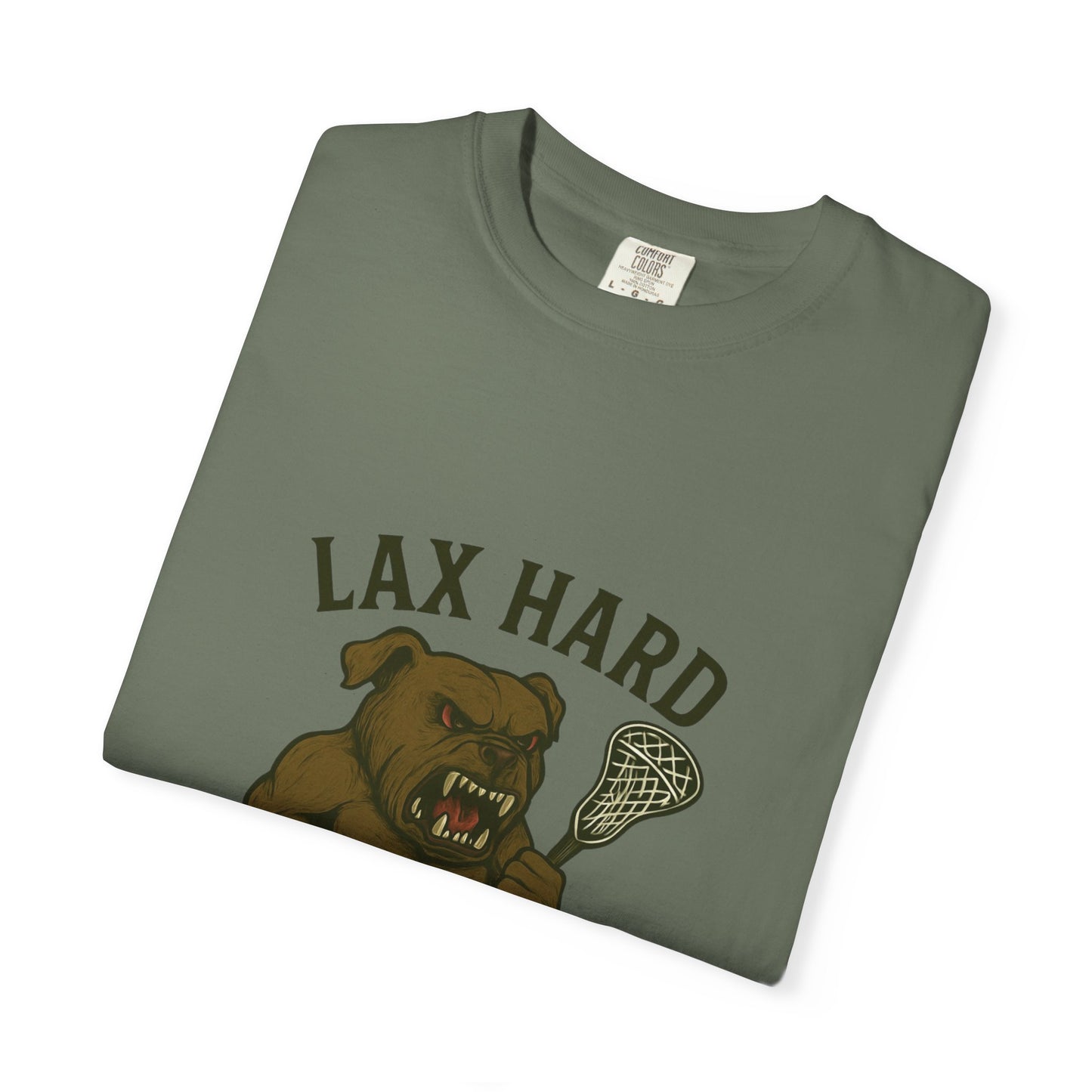 Men's T-Shirt- Lax Hard, Bark Harder