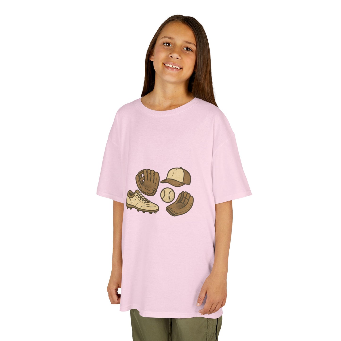 Unisex- Kids Baseball Gear Tee, Child's Sports Shirt