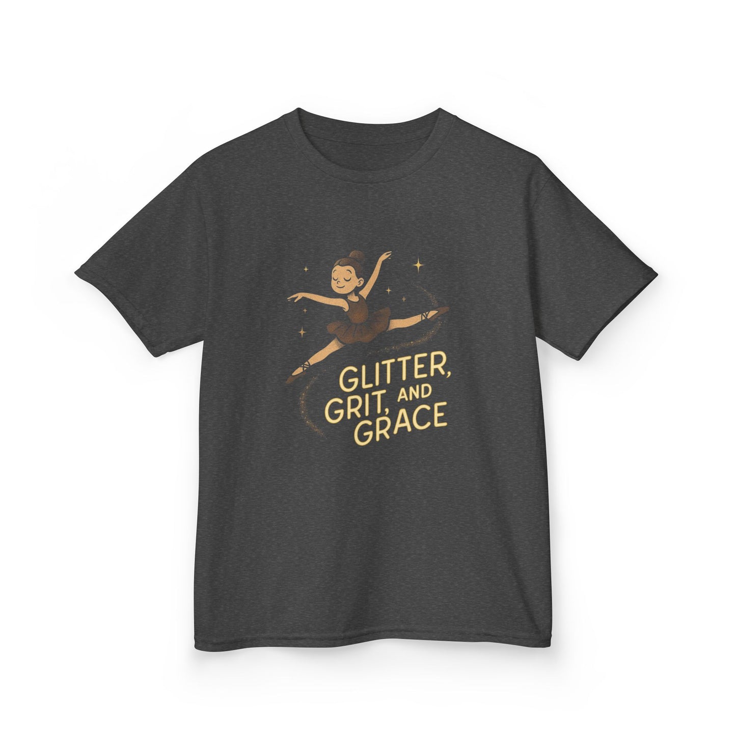 Girls Dance Tee- Ballet Glitter Kids Tee - Glitter, Grit and Grace T-Shirt