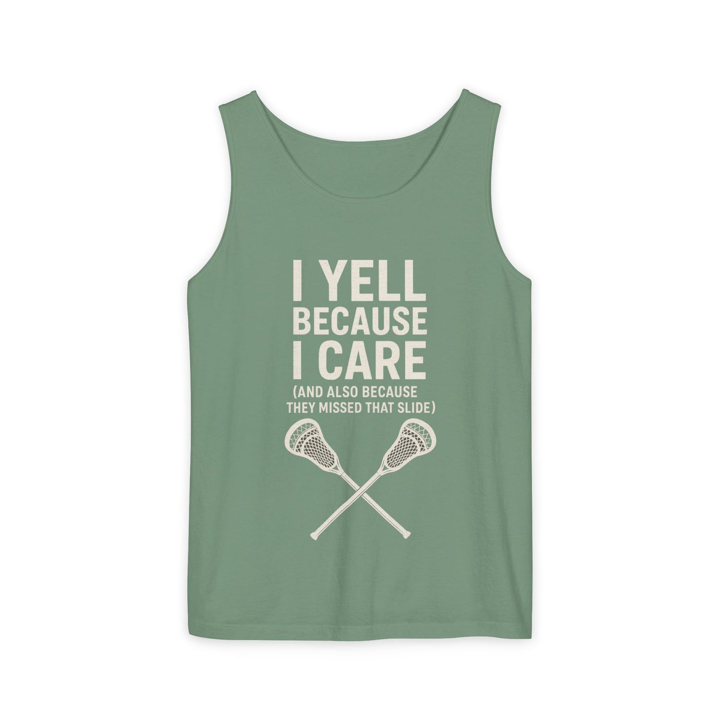 Men's Lacrosse Tank- I Yell Because I Care