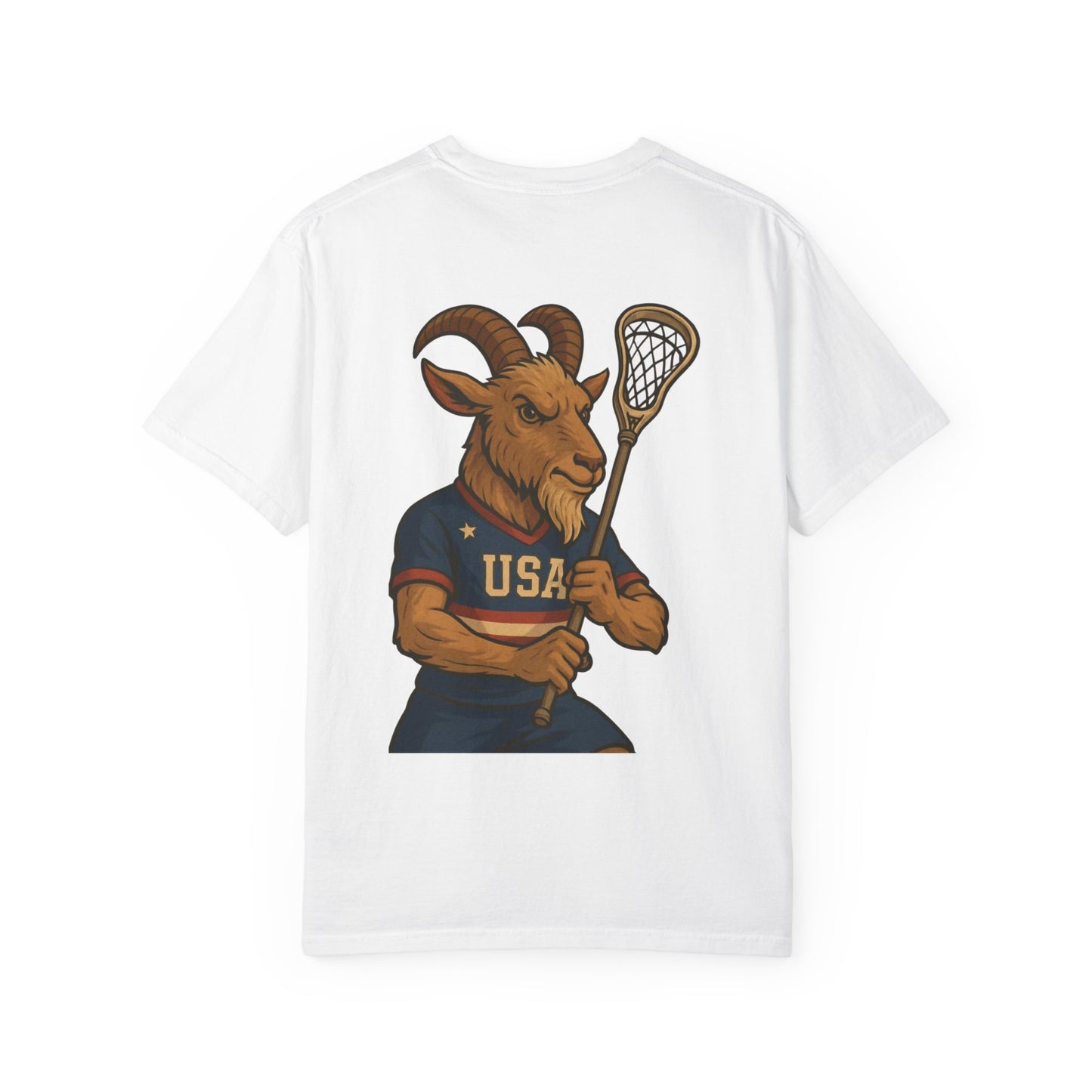 Men's Lacrosse Goat T-Shirt, Graphic Tee for Sports Lovers,