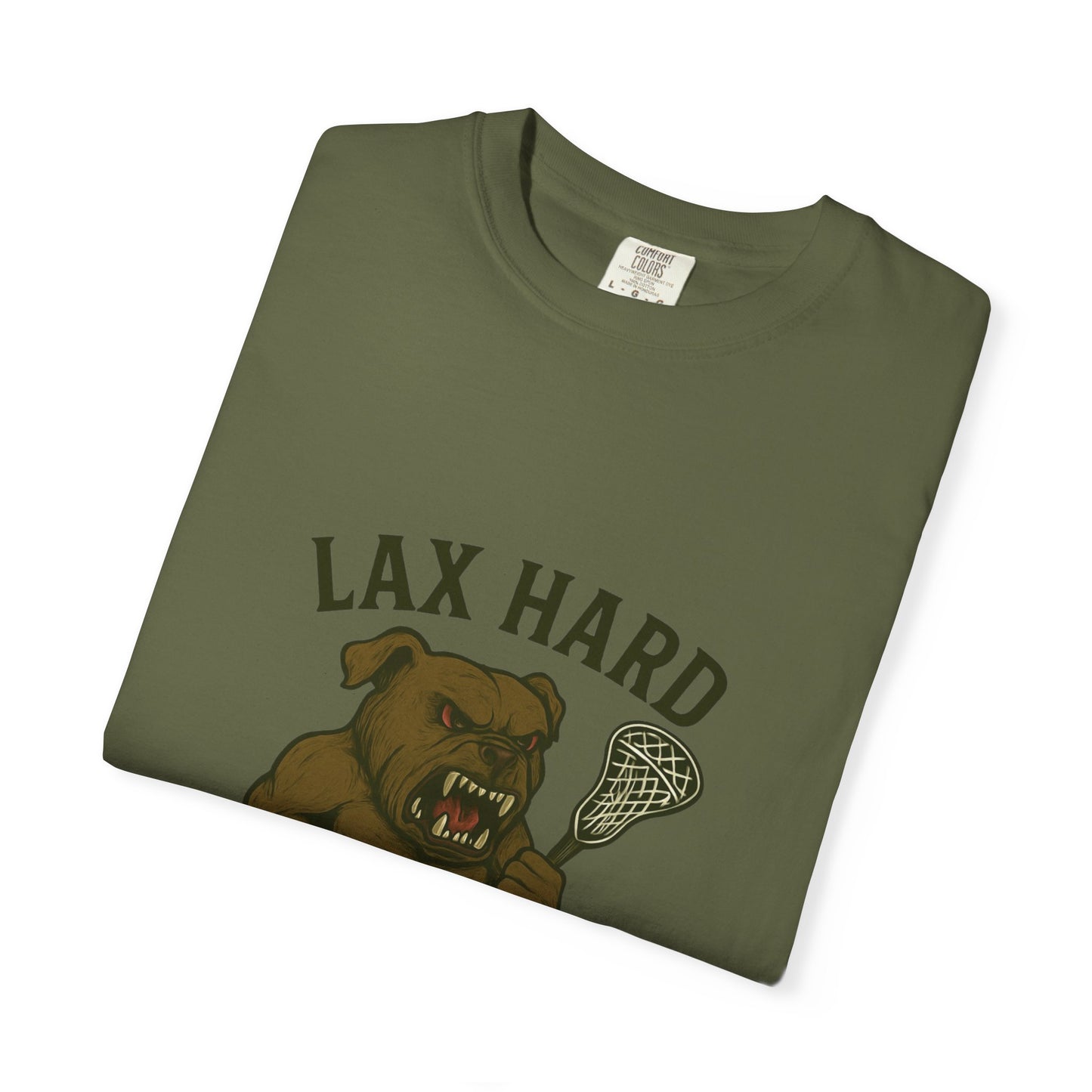 Men's T-Shirt- Lax Hard, Bark Harder