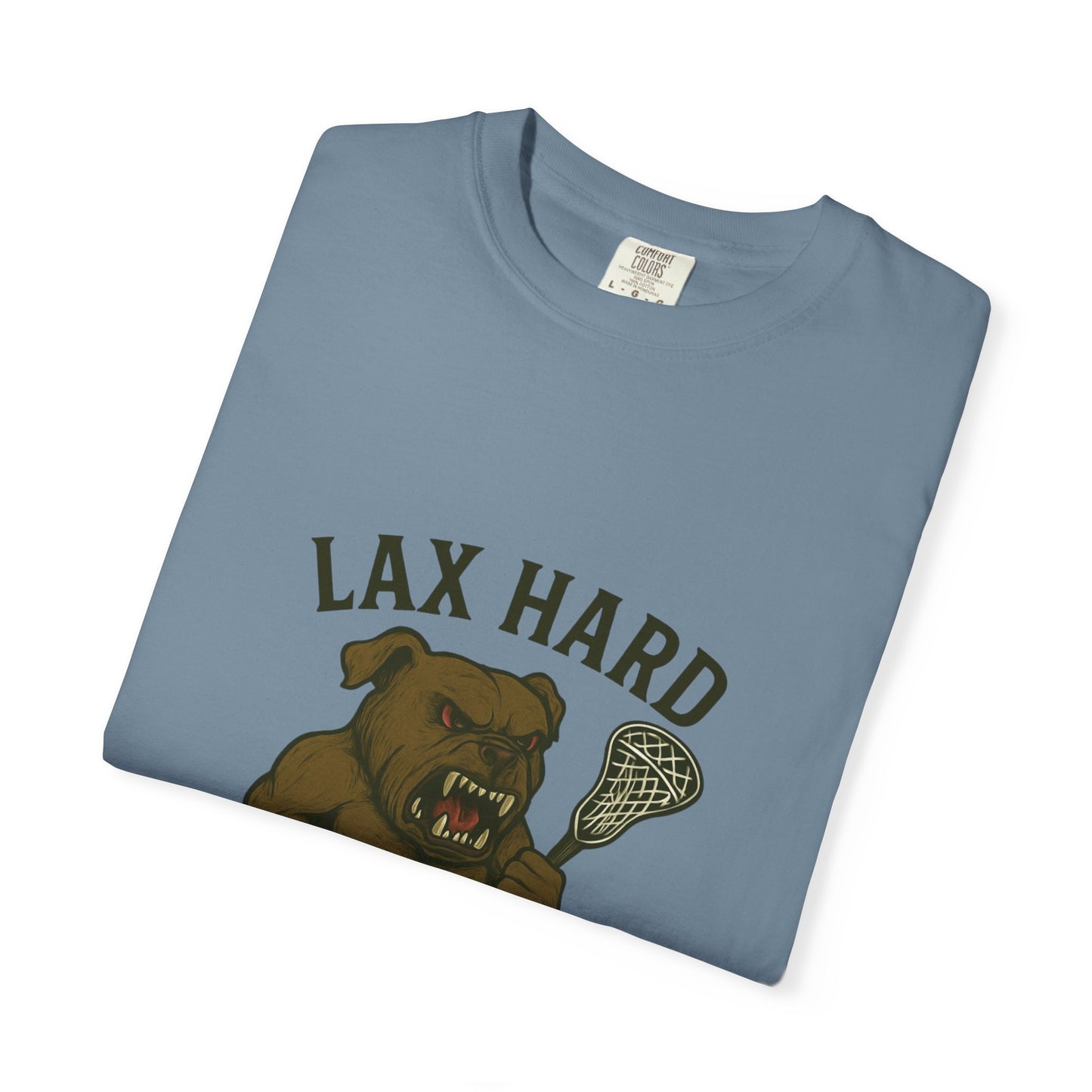 Men's T-Shirt- Lax Hard, Bark Harder