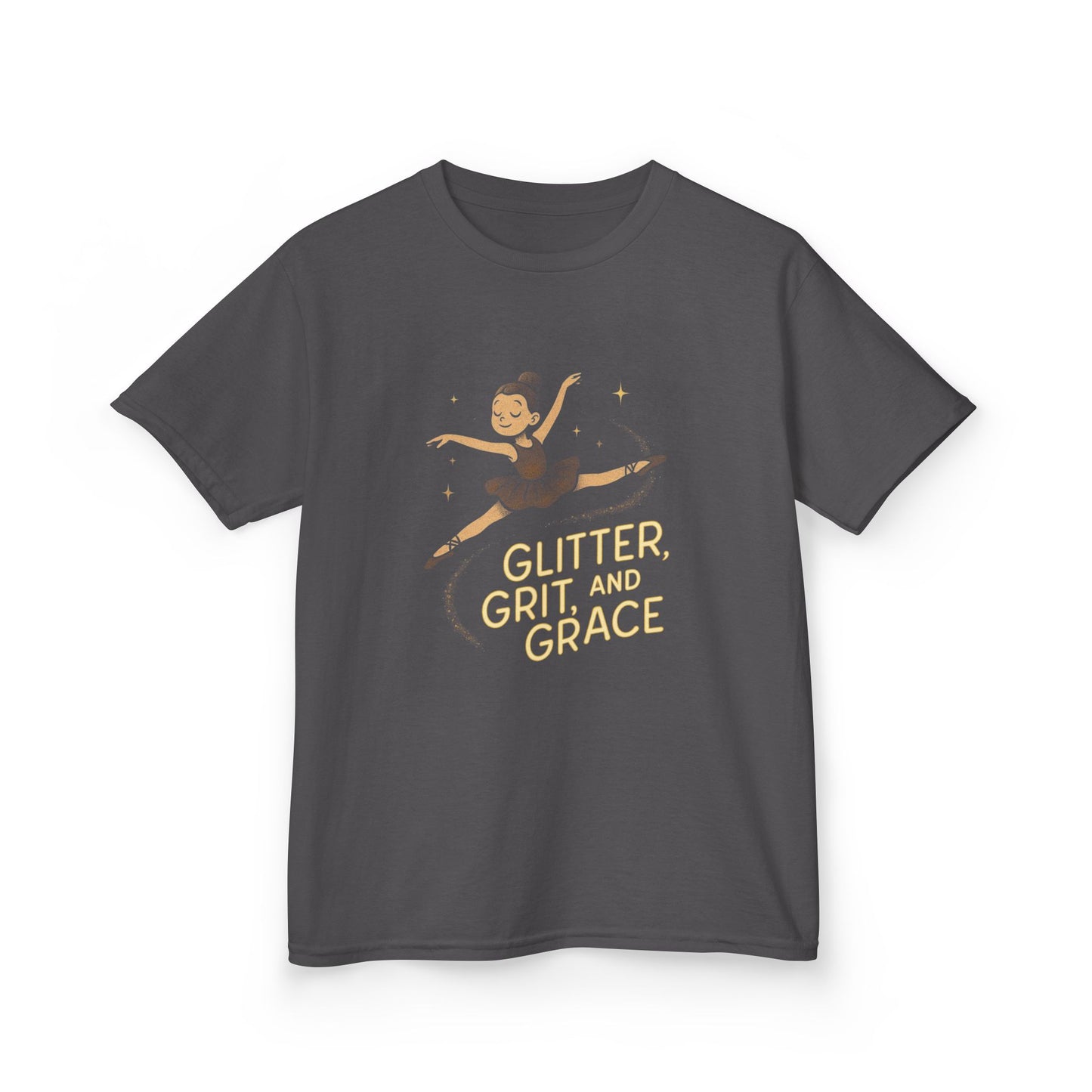 Girls Dance Tee- Ballet Glitter Kids Tee - Glitter, Grit and Grace T-Shirt