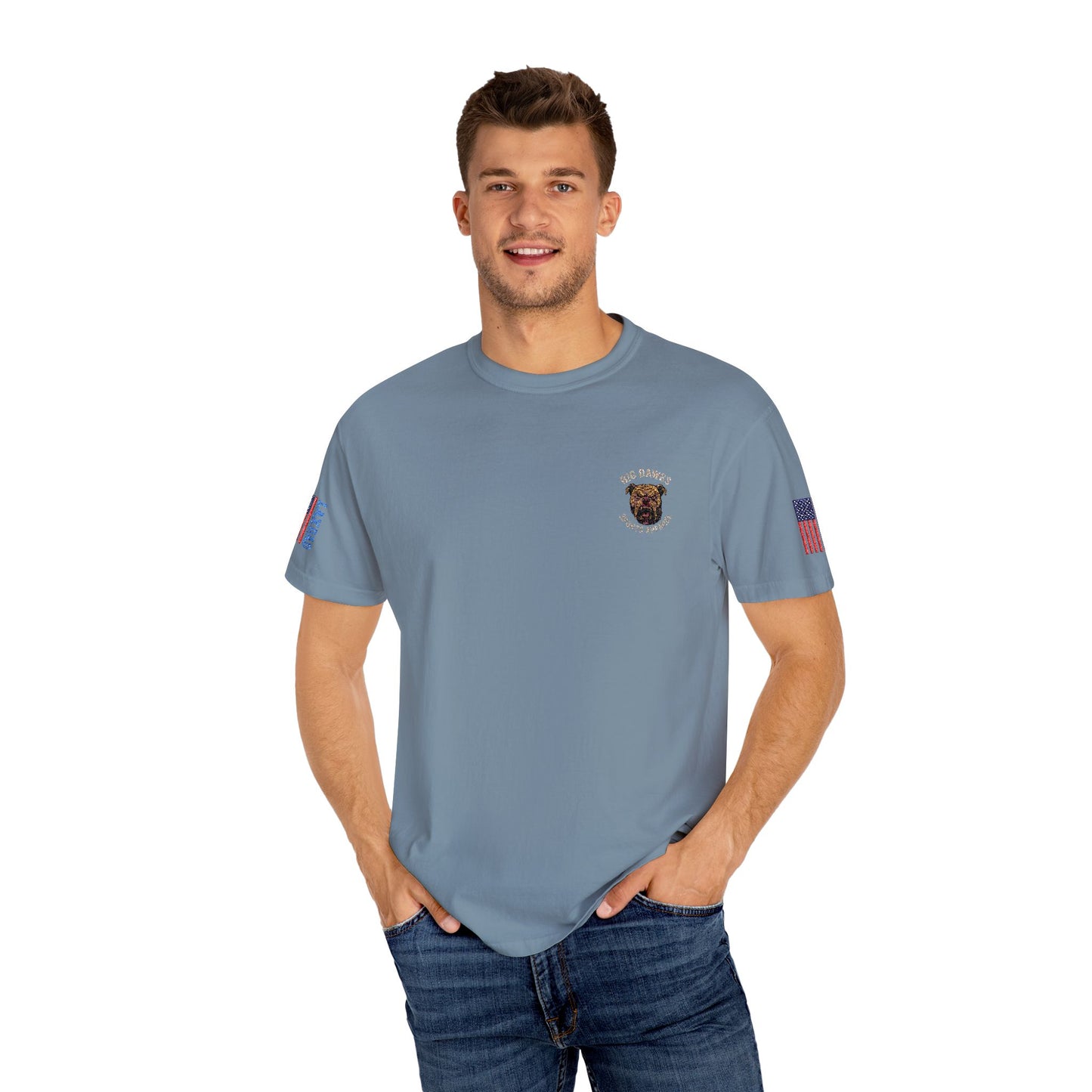 Men's- LaxDad-Logo Tee- Embroidery Stitching