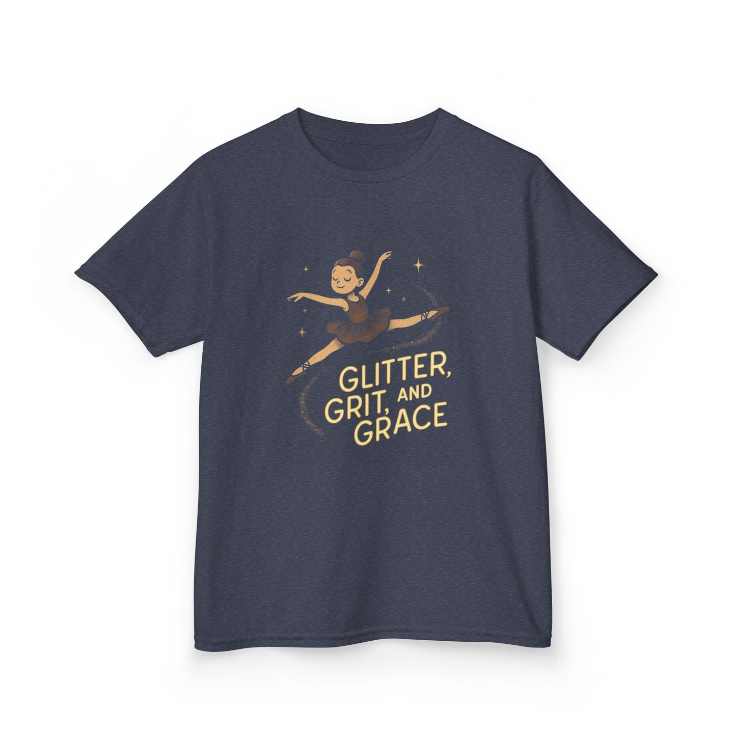 Girls Dance Tee- Ballet Glitter Kids Tee - Glitter, Grit and Grace T-Shirt