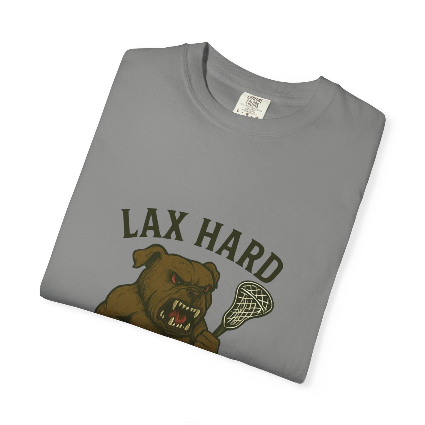 Men's T-Shirt- Lax Hard, Bark Harder