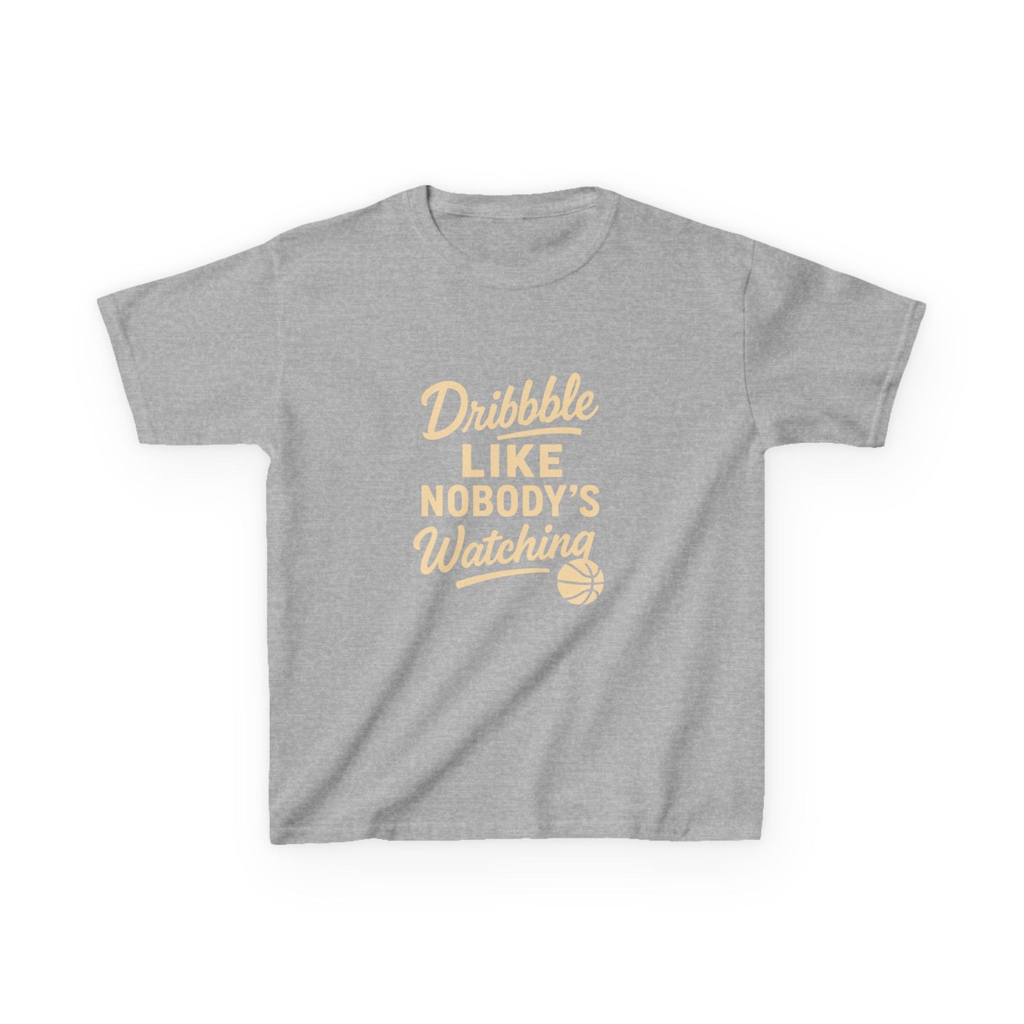 Kids Basketball Tee, Dribble Like Nobody's Watching Shirt, Unisex Youth Sports Apparel