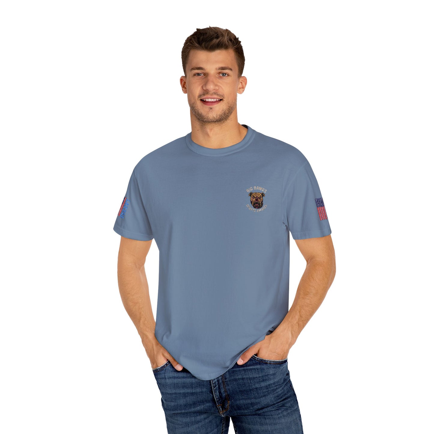 Men's- LaxDad-Logo Tee- Embroidery Stitching