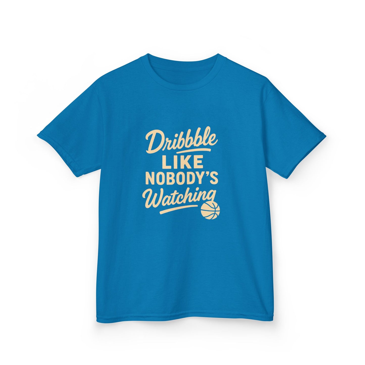 Kids Basketball Tee, Dribble Like Nobody's Watching Shirt, Unisex Youth Sports Apparel