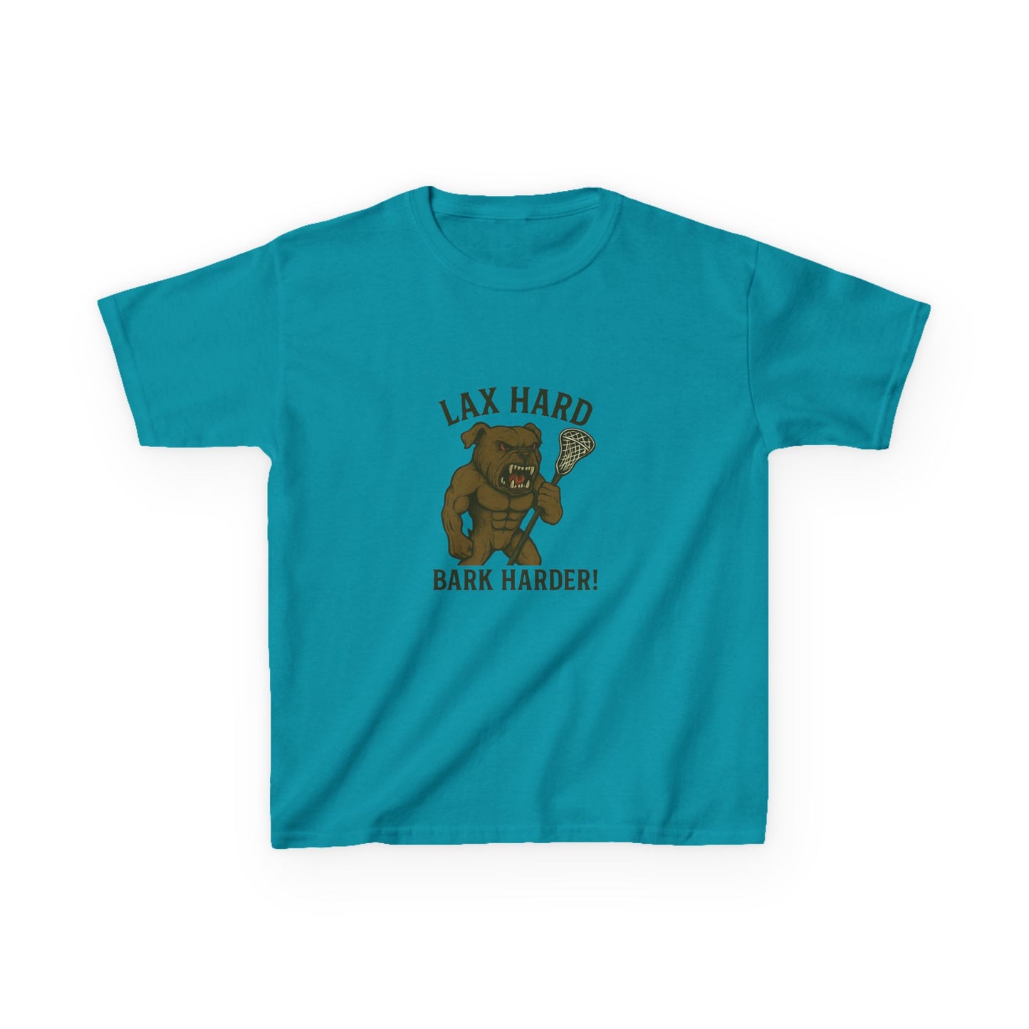 Kids Boy/Girl Graphic Tee - Lax Hard Bark Harder! Funny Kids T-Shirt