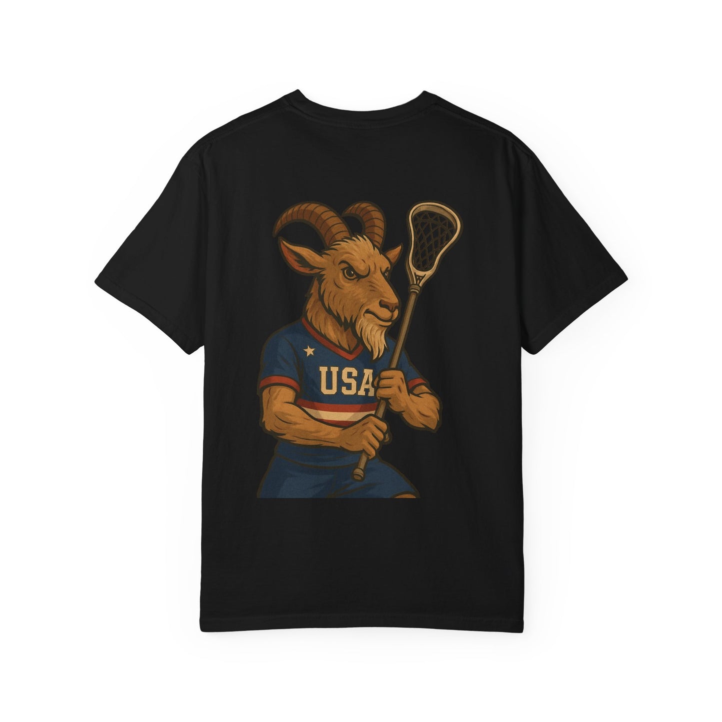 Men's Lacrosse Goat T-Shirt, Graphic Tee for Sports Lovers,