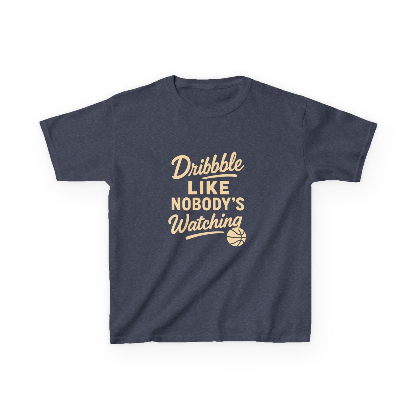 Kids Basketball Tee, Dribble Like Nobody's Watching Shirt, Unisex Youth Sports Apparel