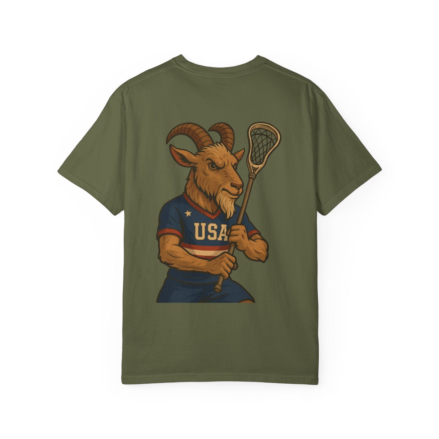 Men's Lacrosse Goat T-Shirt, Graphic Tee for Sports Lovers,