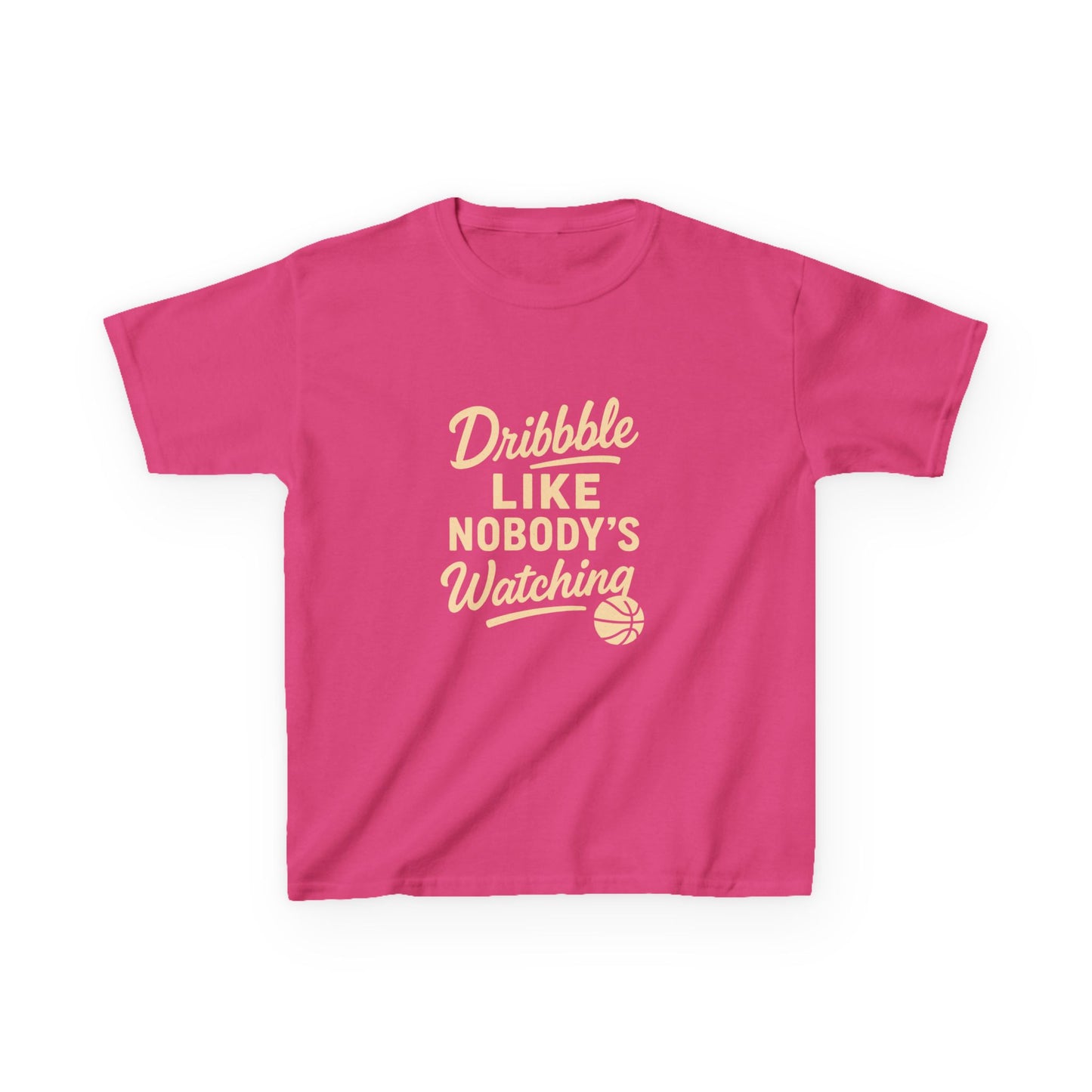 Kids Basketball Tee, Dribble Like Nobody's Watching Shirt, Unisex Youth Sports Apparel