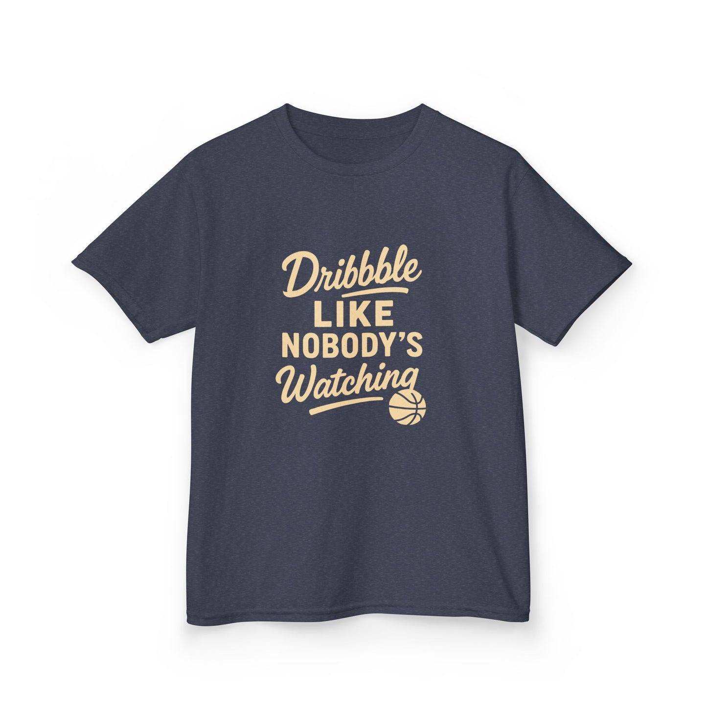 Kids Basketball Tee, Dribble Like Nobody's Watching Shirt, Unisex Youth Sports Apparel