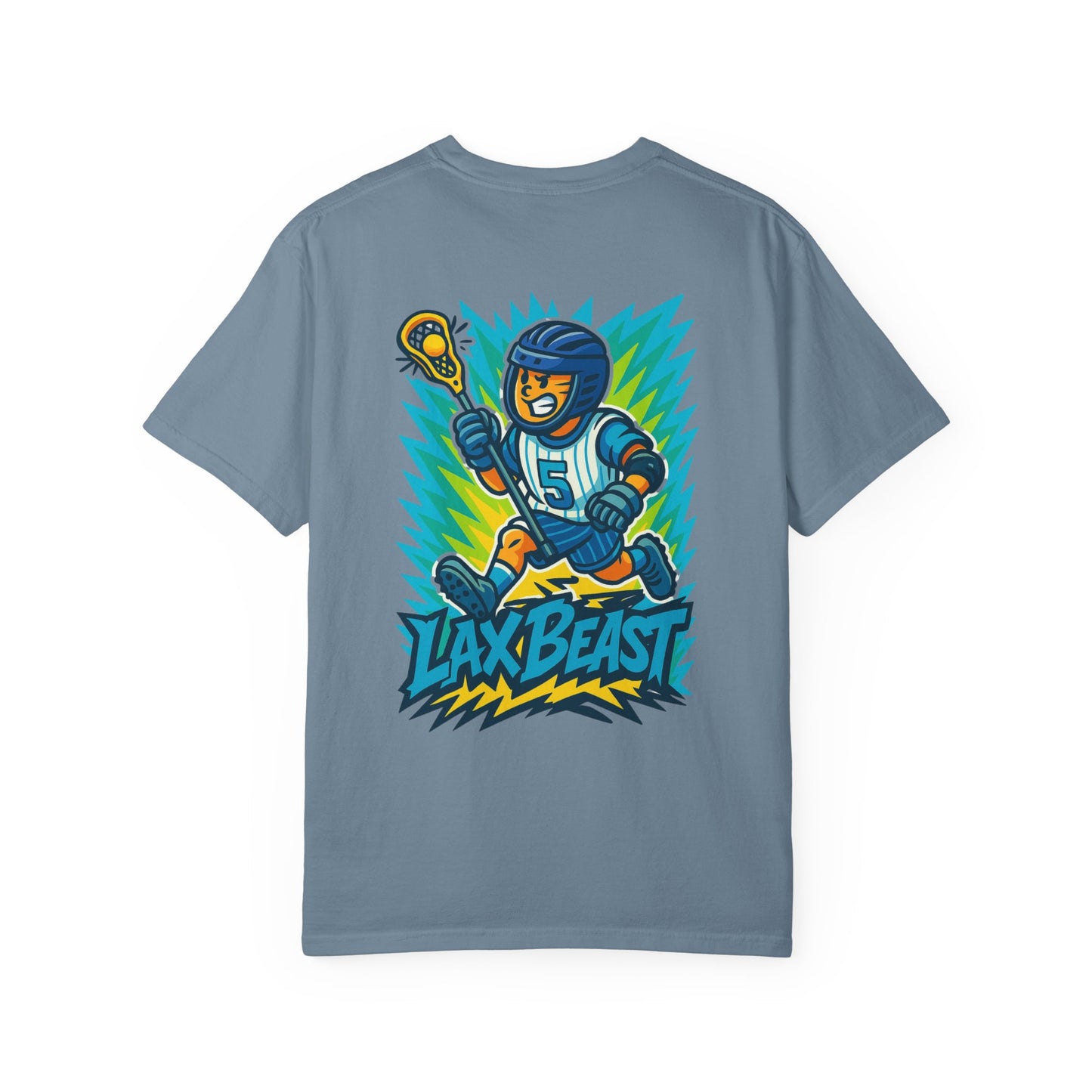 Men's T-shirt with Lax Beast Design- Front & Back