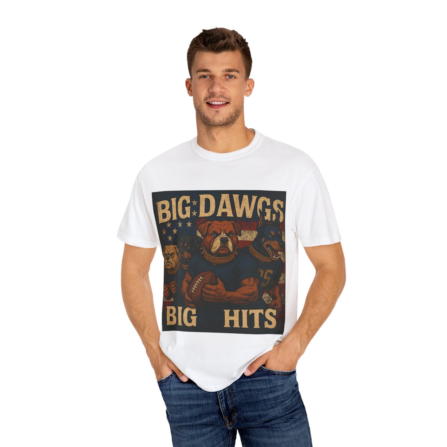 Men's Big Dawgs, Big Hits T-Shirt, Casual Tee