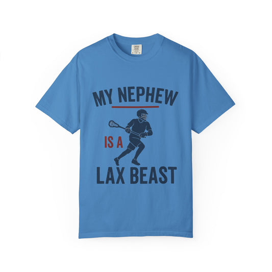 Unisex- Lacrosse Nephew T-Shirt, "My Nephew I A Lax Beast" Custom  Tee