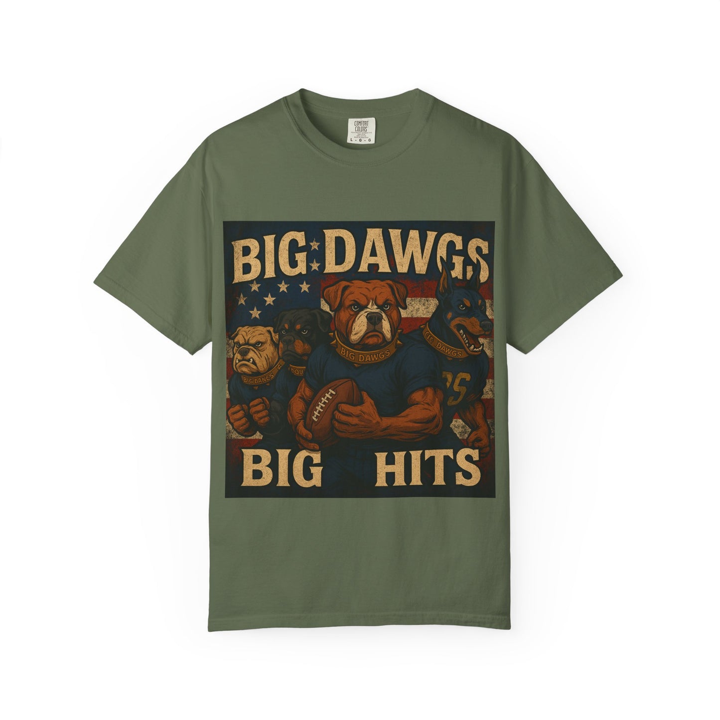 Men's Big Dawgs, Big Hits T-Shirt, Casual Tee