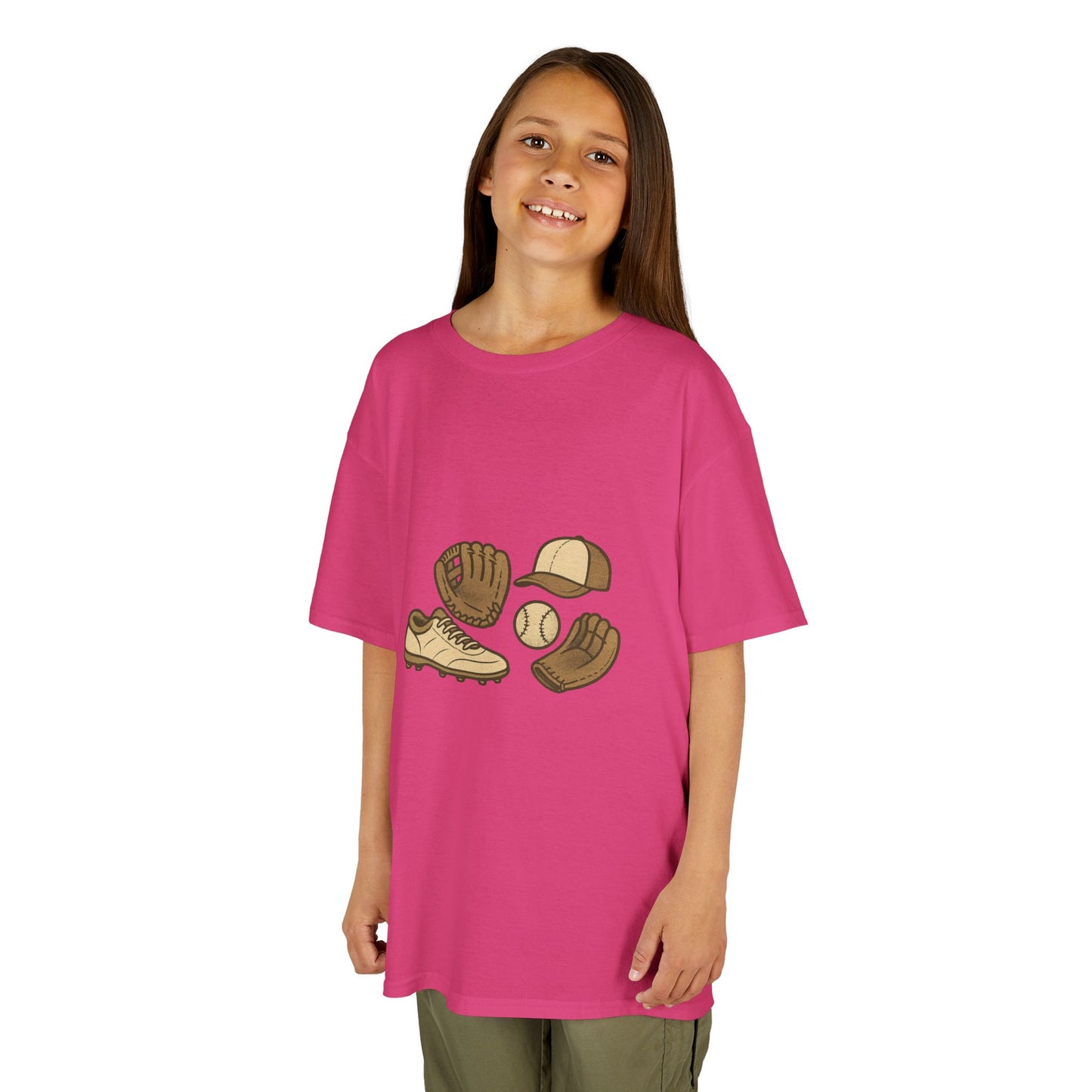 Unisex- Kids Baseball Gear Tee, Child's Sports Shirt