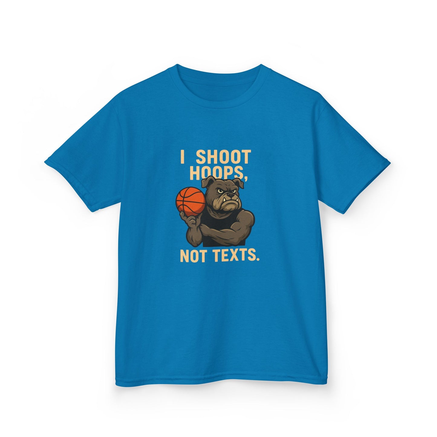Kids Basketball Tee- I Shoot Hoops, Not Texts