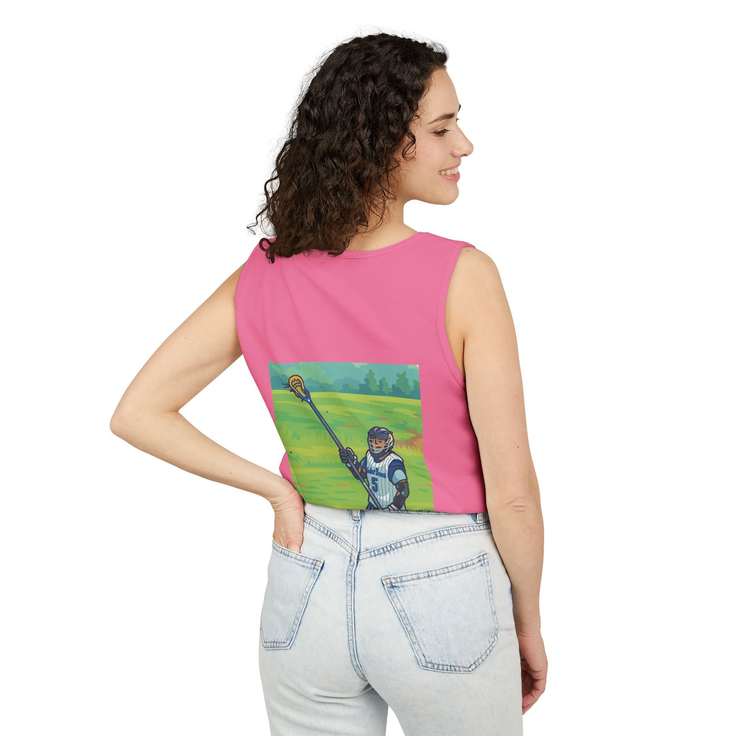 women's Lacrosse Tank Top, Front & Back