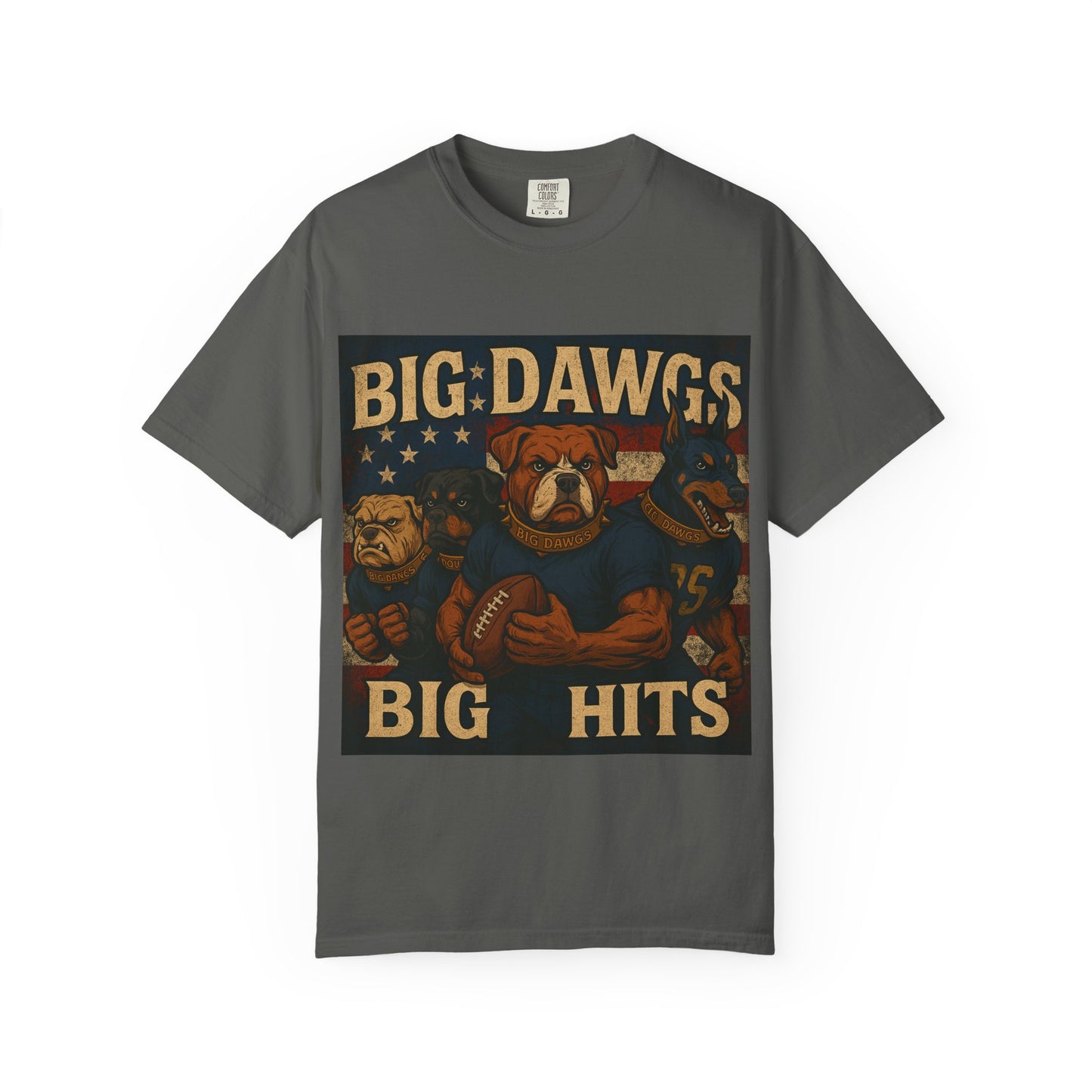 Men's Big Dawgs, Big Hits T-Shirt, Casual Tee