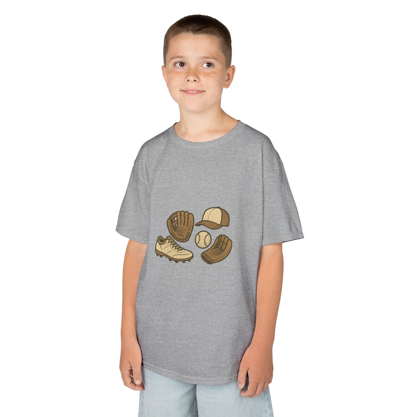 Unisex- Kids Baseball Gear Tee, Child's Sports Shirt