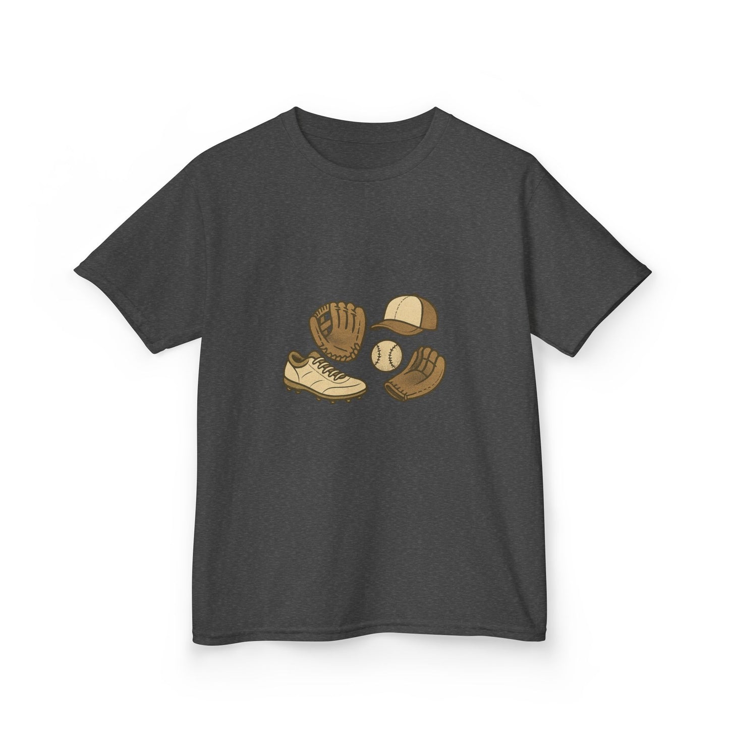 Unisex- Kids Baseball Gear Tee, Child's Sports Shirt