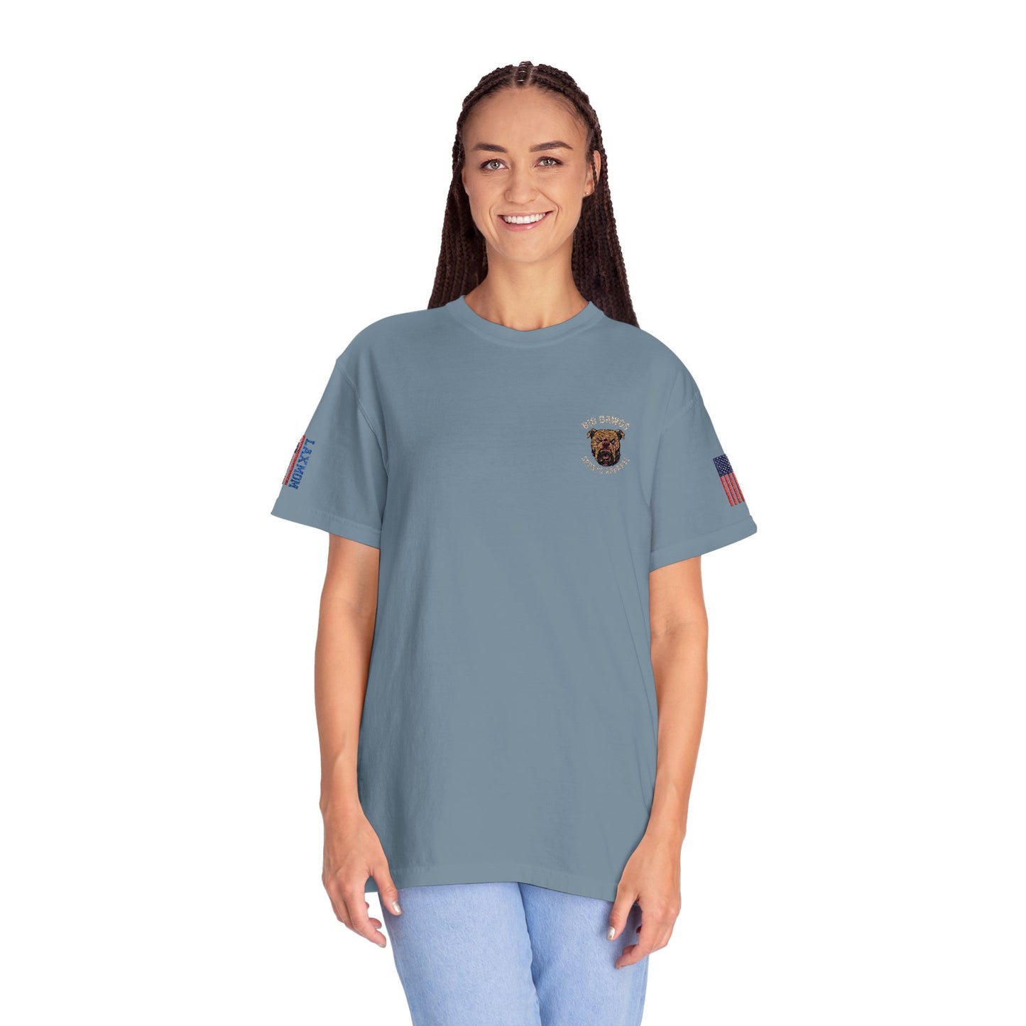 Women's- LaxMom-Logo Tee-  Embroidery Stitching