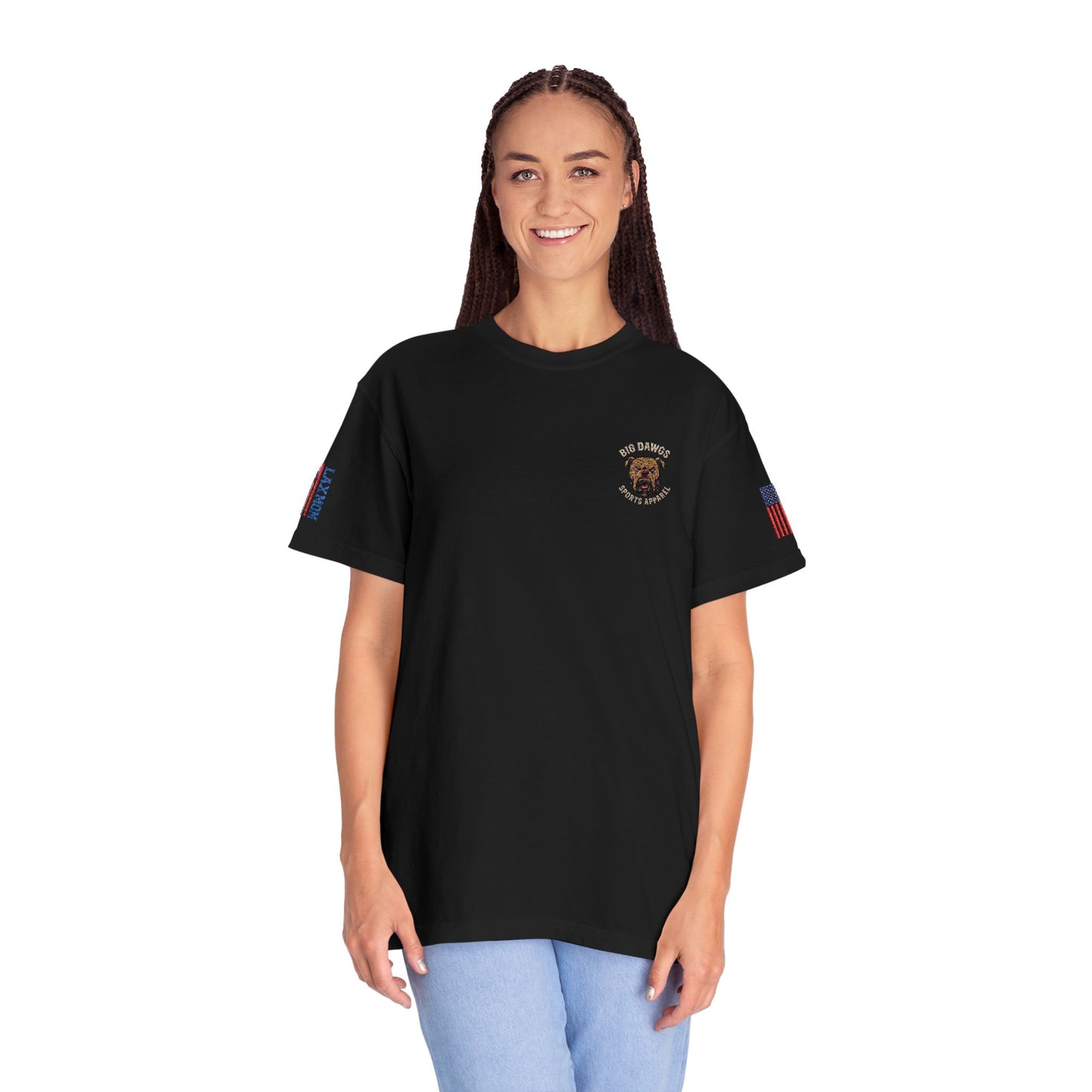 Women's- LaxMom-Logo Tee-  Embroidery Stitching
