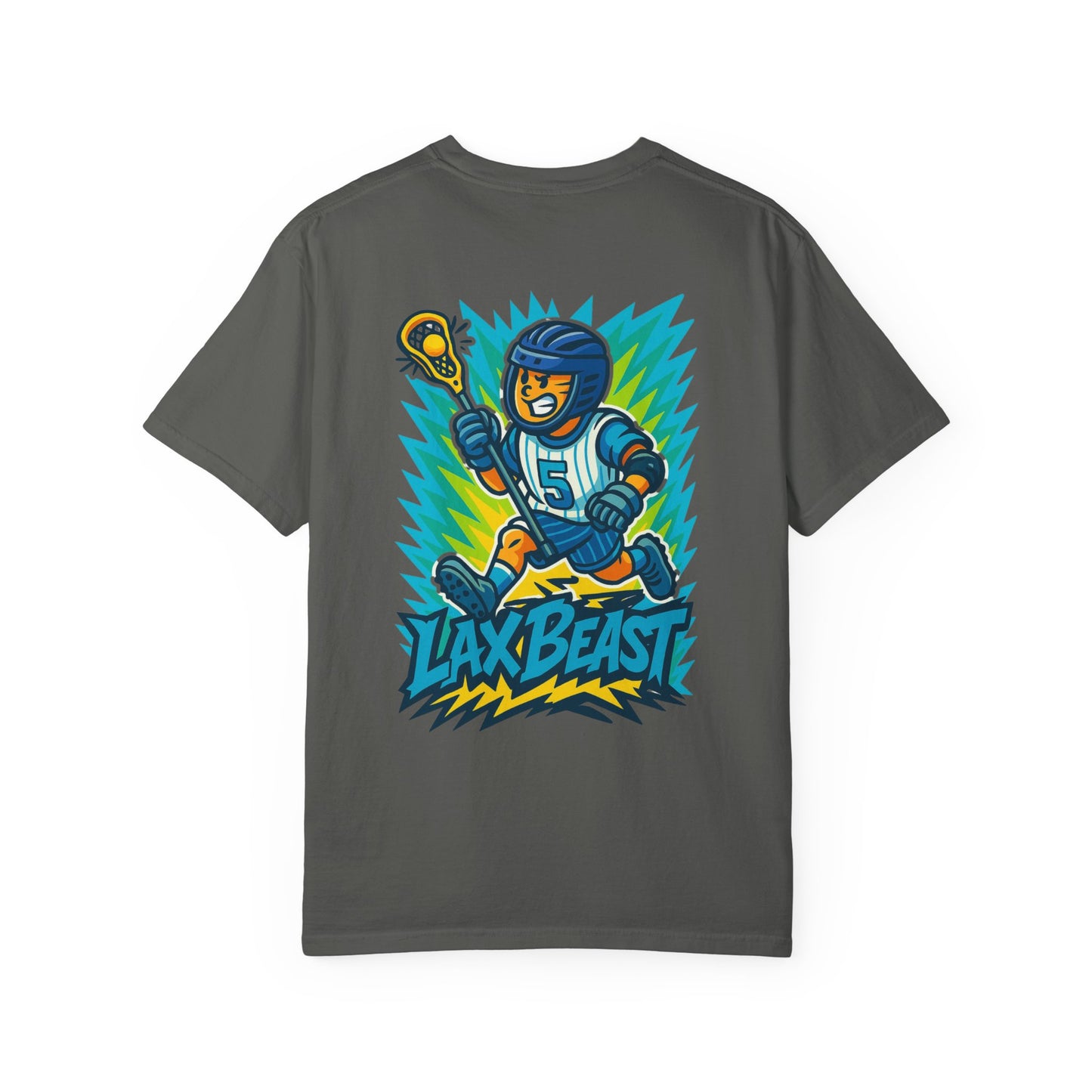 Men's T-shirt with Lax Beast Design- Front & Back