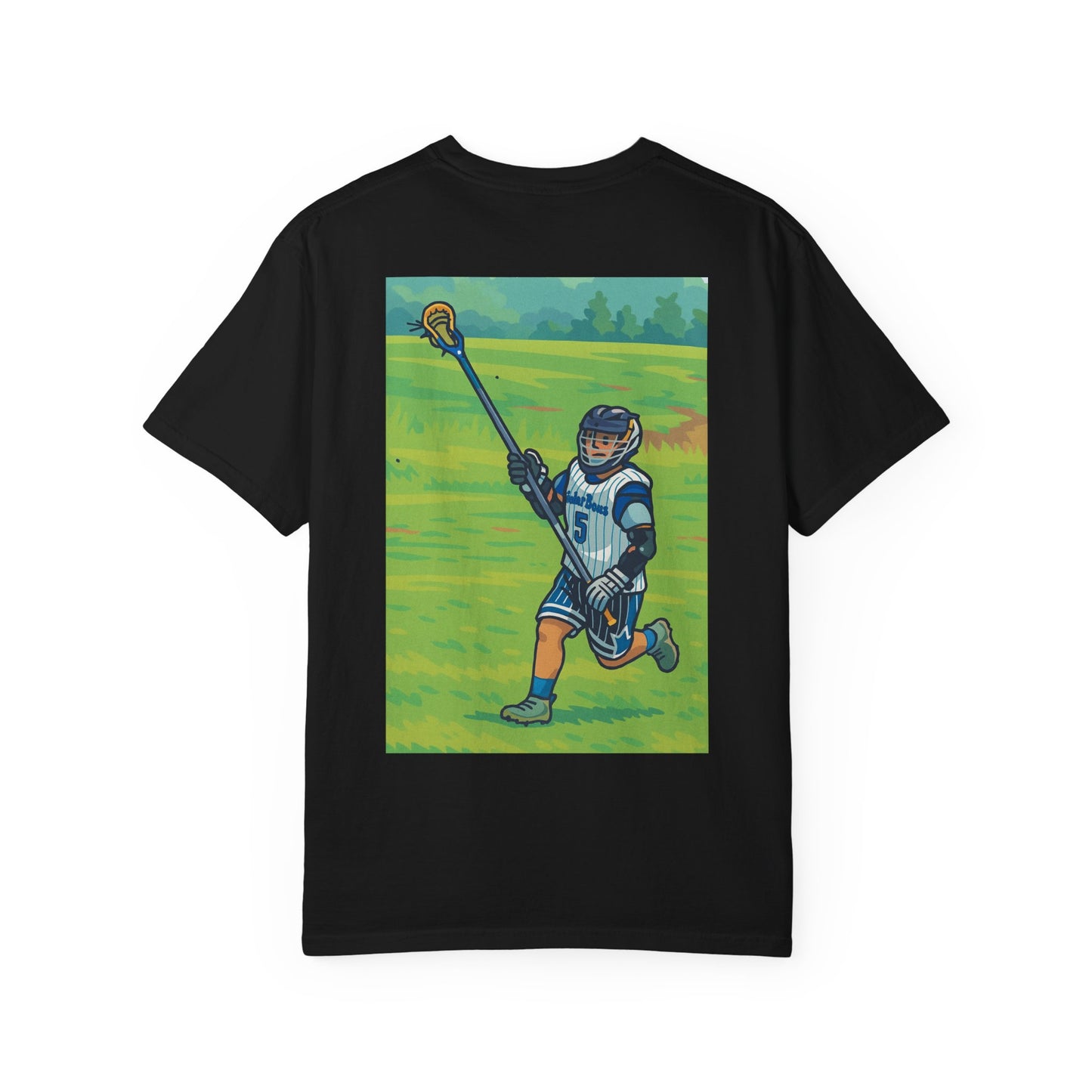 Men's Lacrosse Graphic Tee, Front & Back
