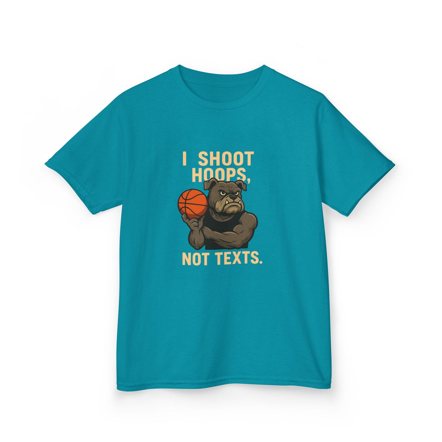 Kids Basketball Tee- I Shoot Hoops, Not Texts