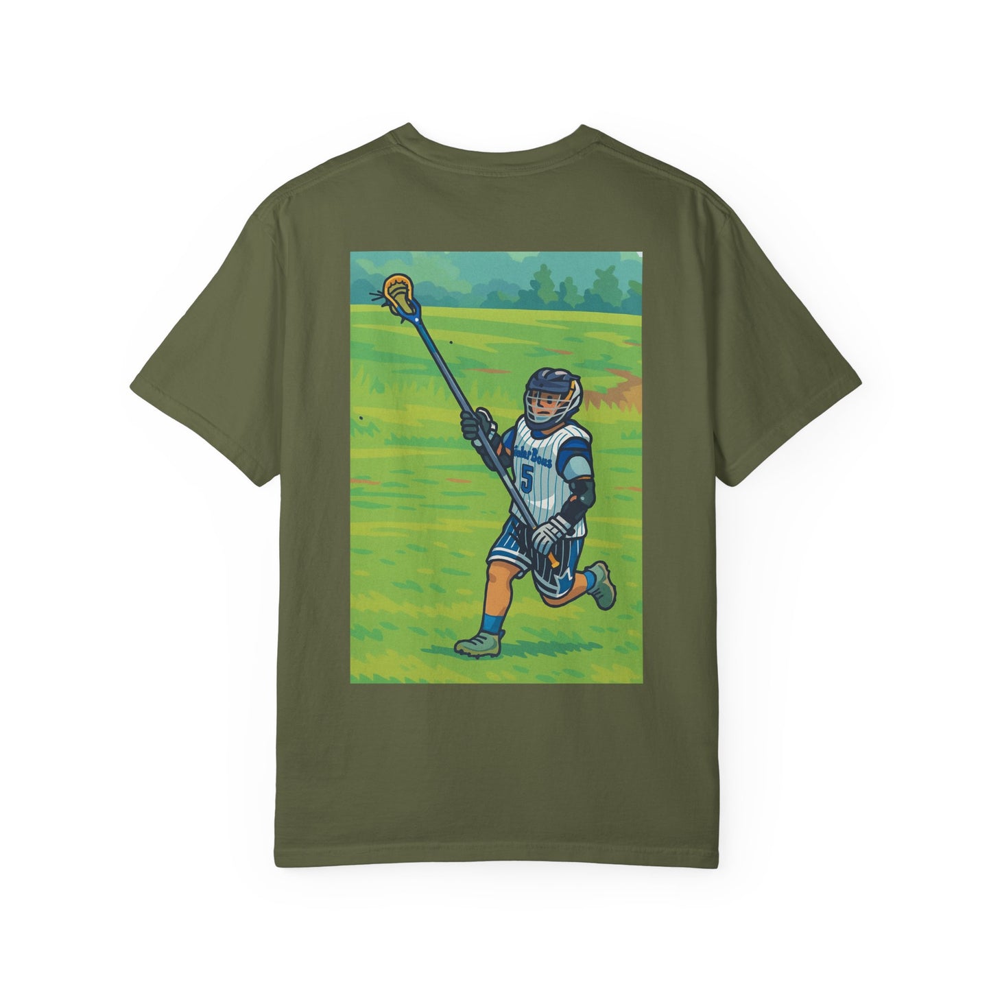 Men's Lacrosse Graphic Tee, Front & Back