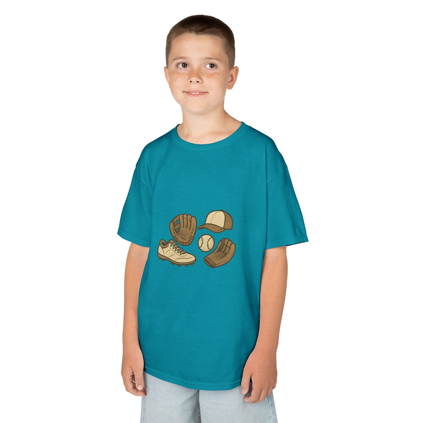 Unisex- Kids Baseball Gear Tee, Child's Sports Shirt