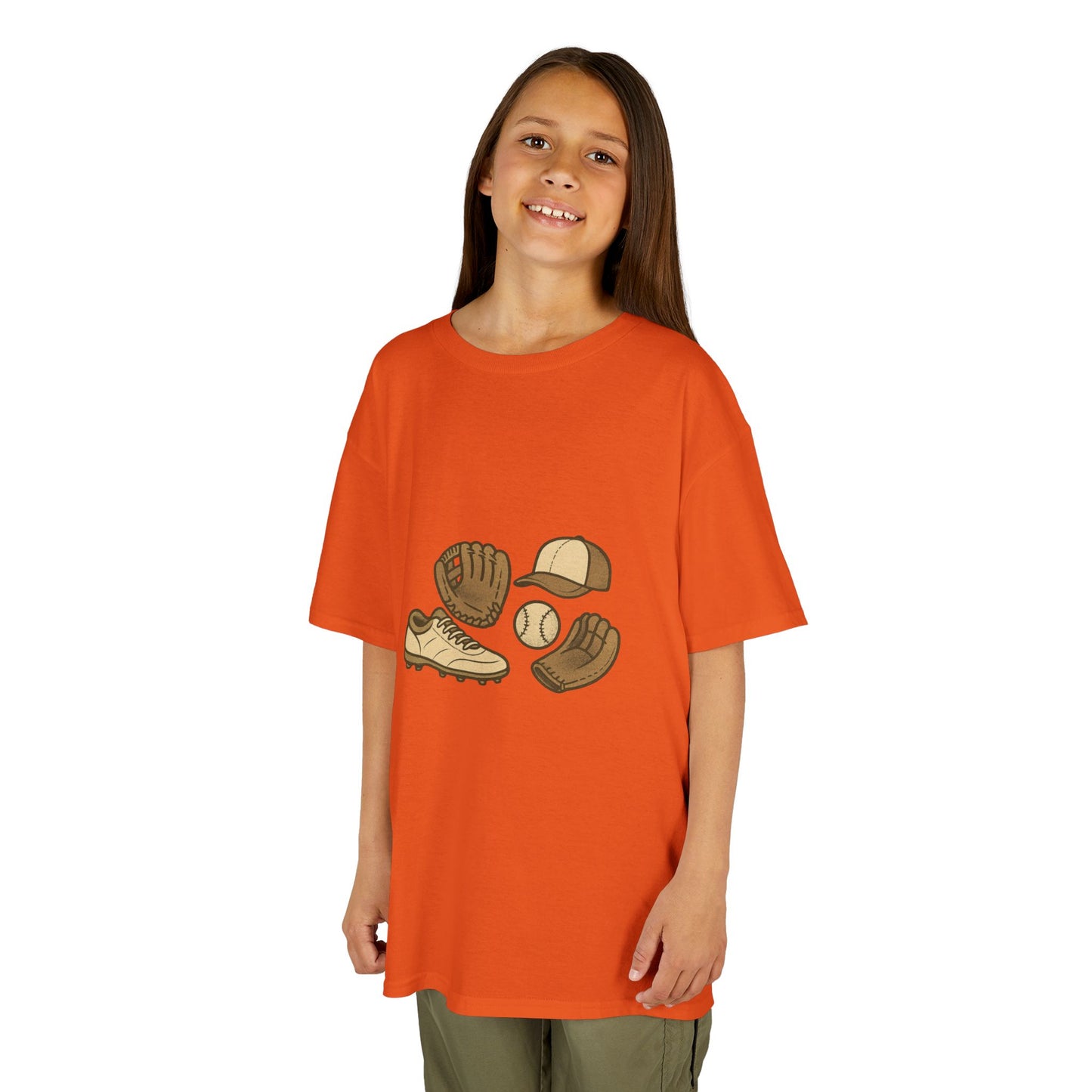 Unisex- Kids Baseball Gear Tee, Child's Sports Shirt