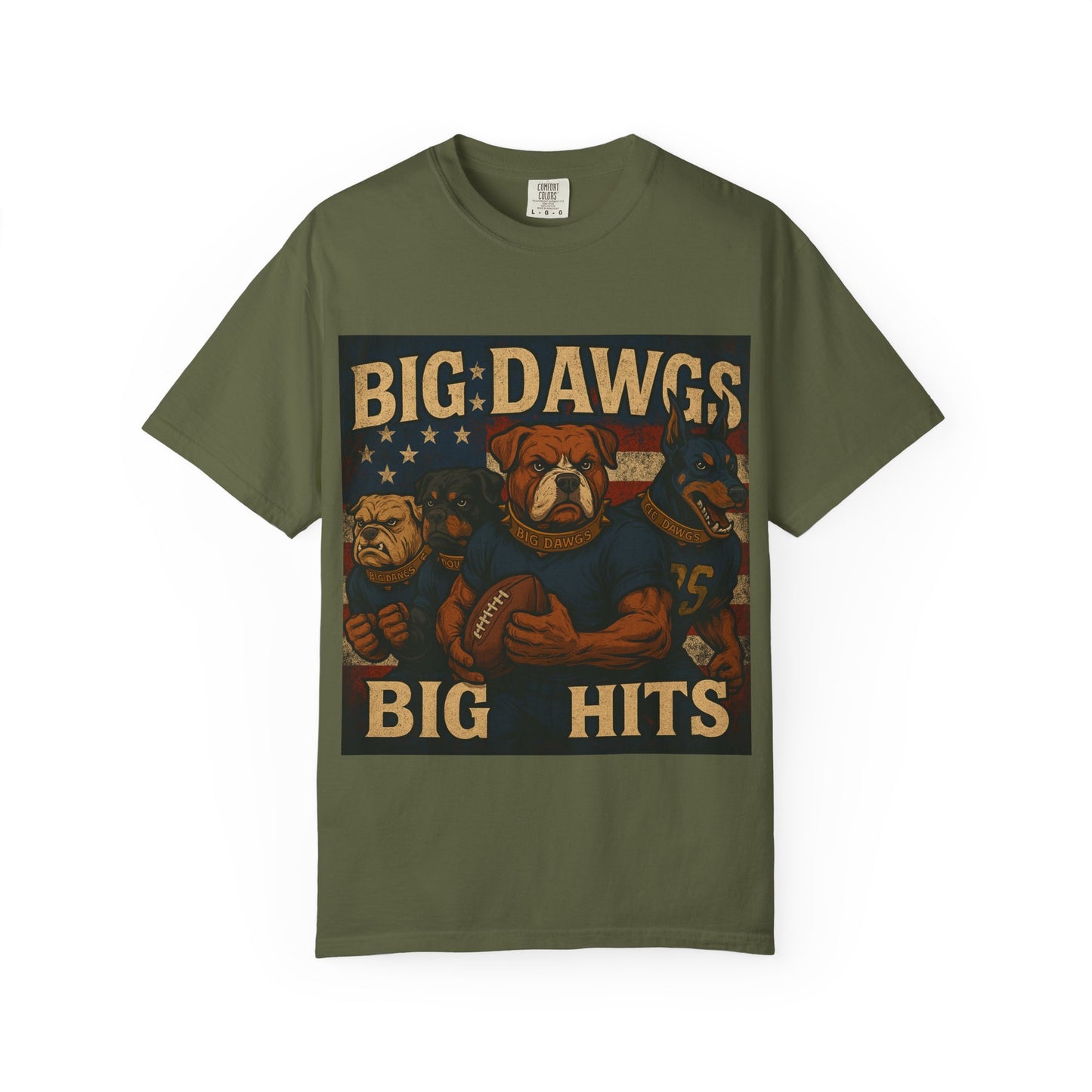 Men's Big Dawgs, Big Hits T-Shirt, Casual Tee