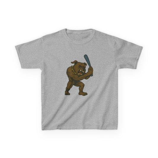 Kids Baseball Graphic Tee with Fun Dawg Design, Unisex,  Cool Casual Wear
